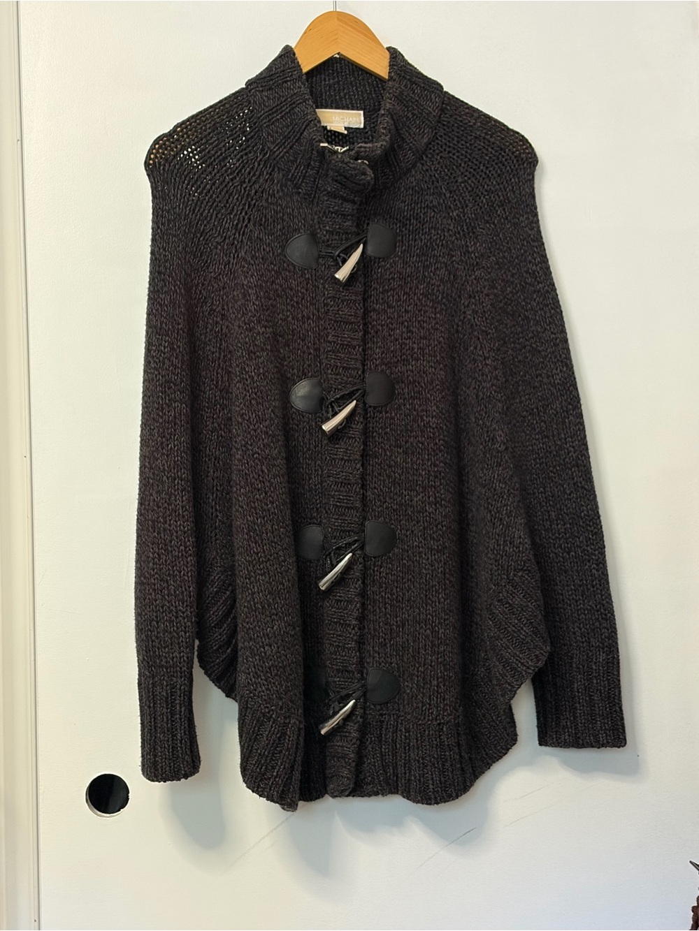 Michael Kors Dark grey Toggle-Front Knit Cardigan